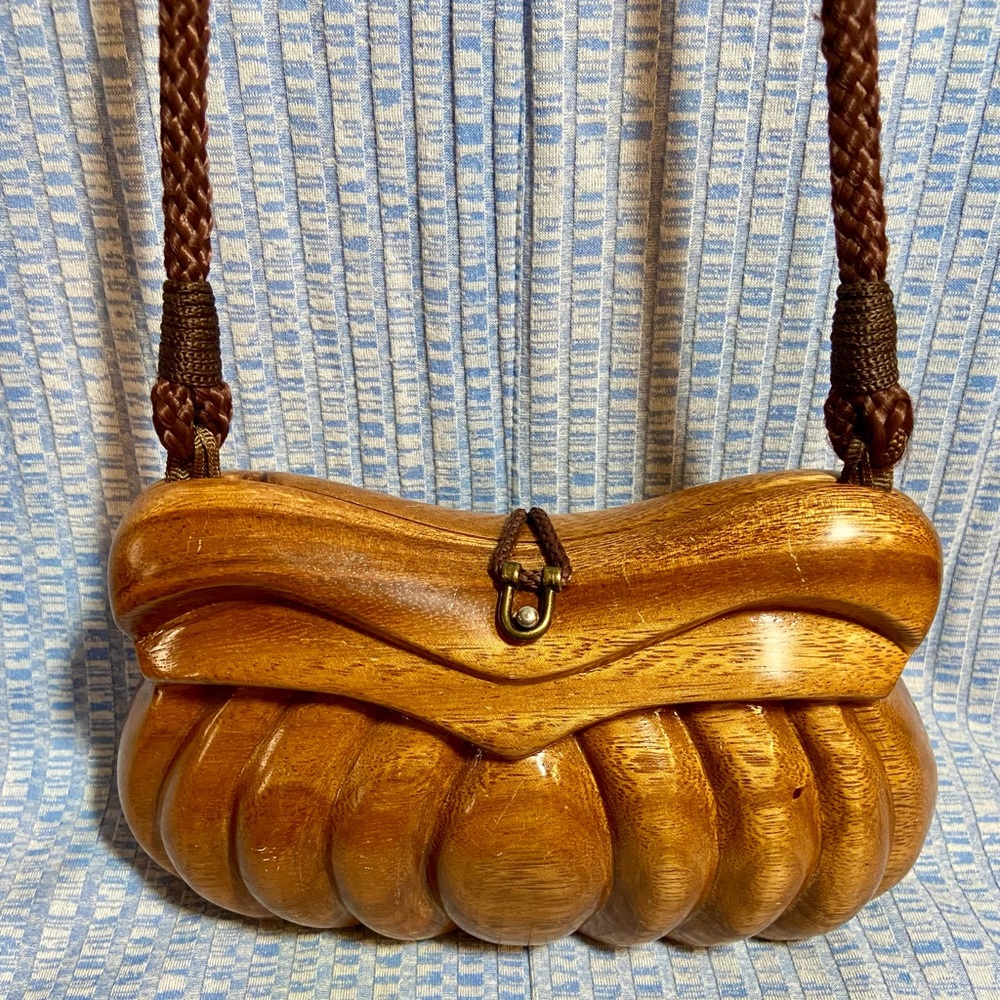 Timmy Woods Vintage Wooden Purse